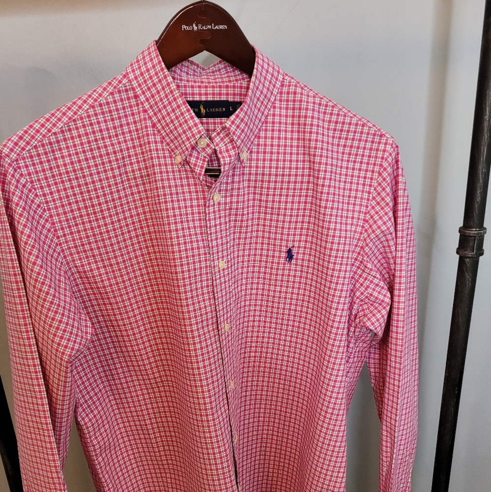 Pink check button-down shirt Polo by Ralph Lauren